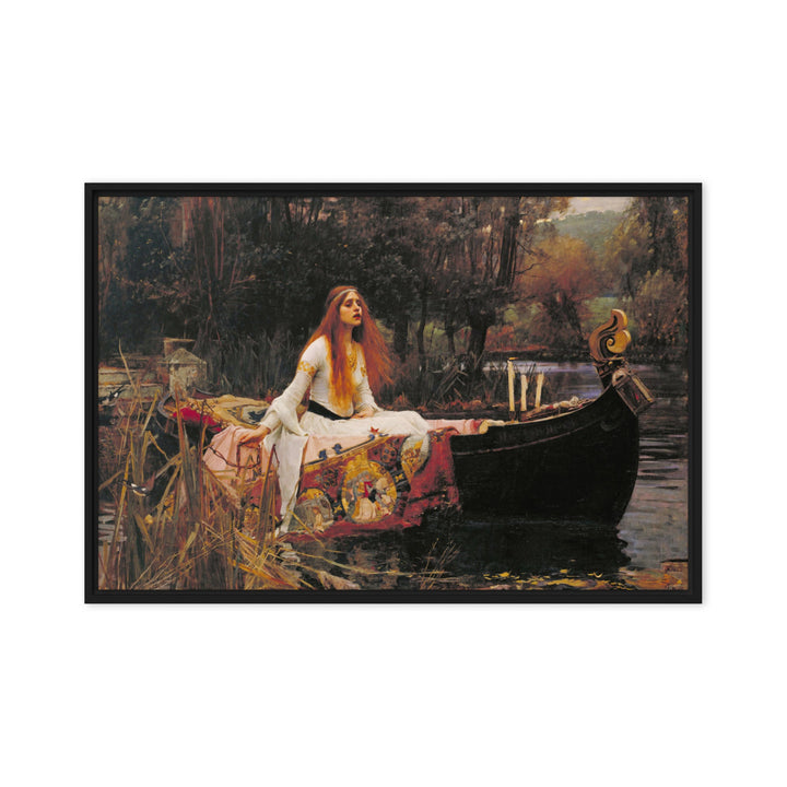 Leinwand - John William Waterhouse, Die Dame von Shalott John William Waterhouse Schwarz / 61x91 cm (24″×36″) artlia