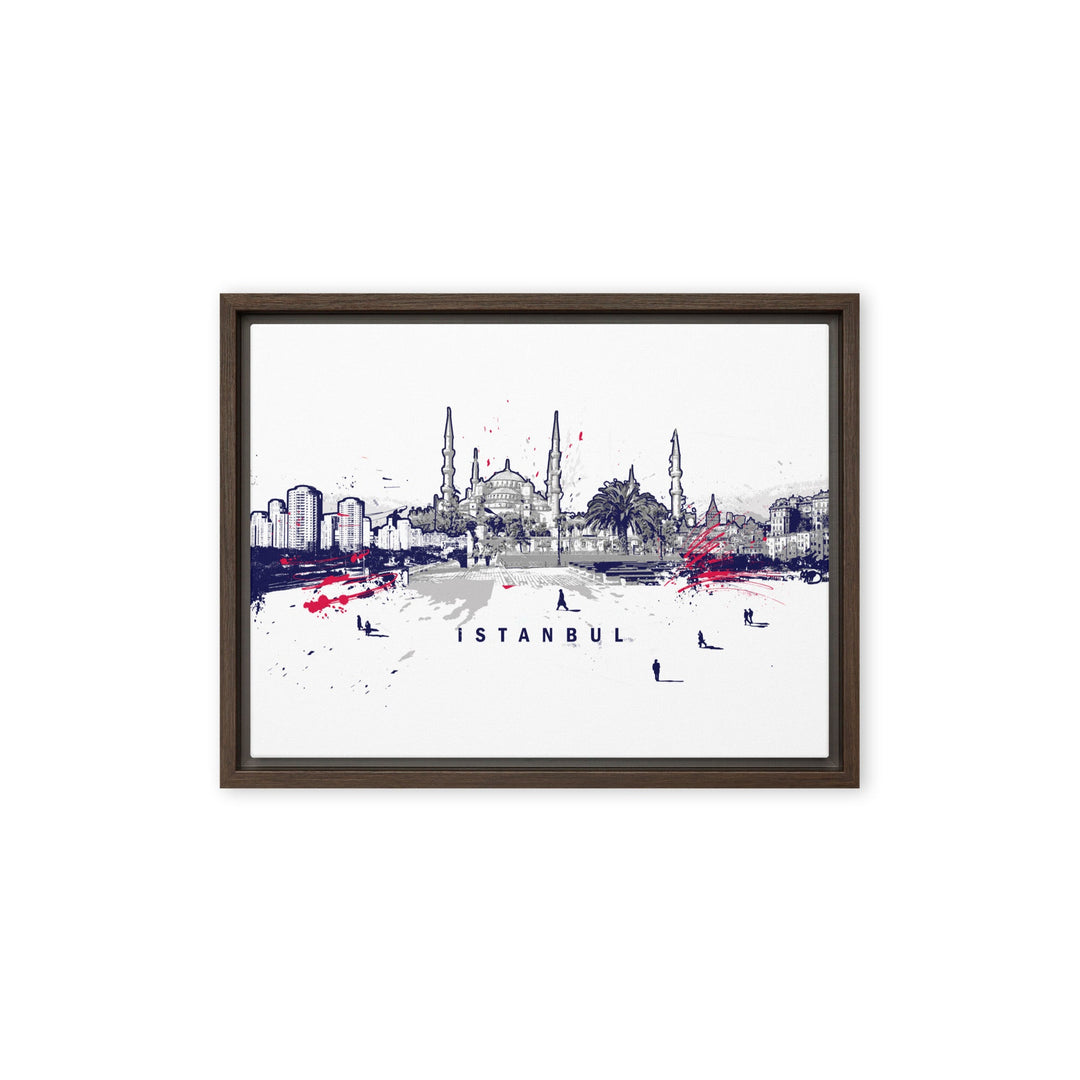 Leinwand - Skyline Istanbul Marko Kurth Braun / 31x41 cm (12″×16″) artlia