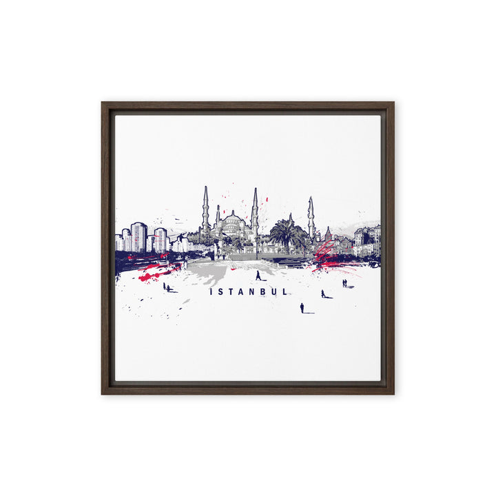 Leinwand - Skyline Istanbul Marko Kurth Braun / 41x41 cm (16″×16″) artlia