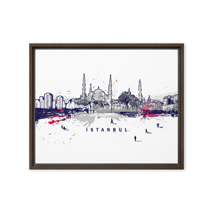 Leinwand - Skyline Istanbul Marko Kurth Braun / 41x51 cm (16″×20″) artlia