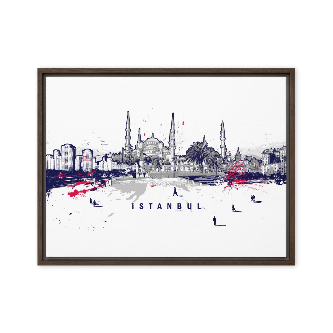 Leinwand - Skyline Istanbul Marko Kurth Braun / 46x61 cm (18″×24″) artlia