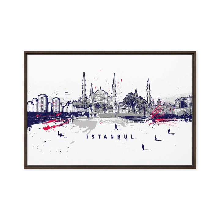 Leinwand - Skyline Istanbul Marko Kurth Braun / 61x91 cm (24″×36″) artlia