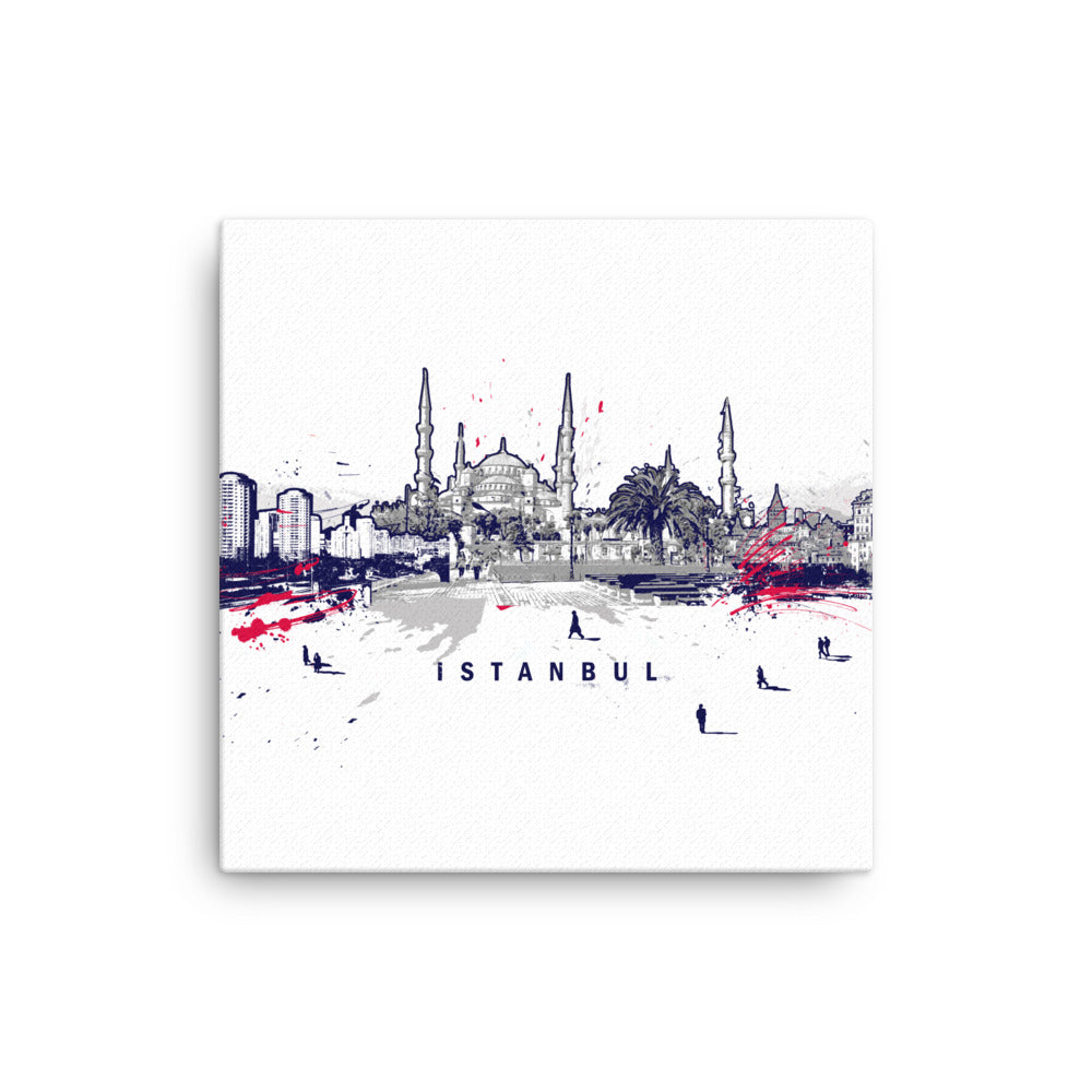 Leinwand - Skyline Istanbul Marko Kurth ohne Rahmen / 41x41 cm (16″×16″) artlia
