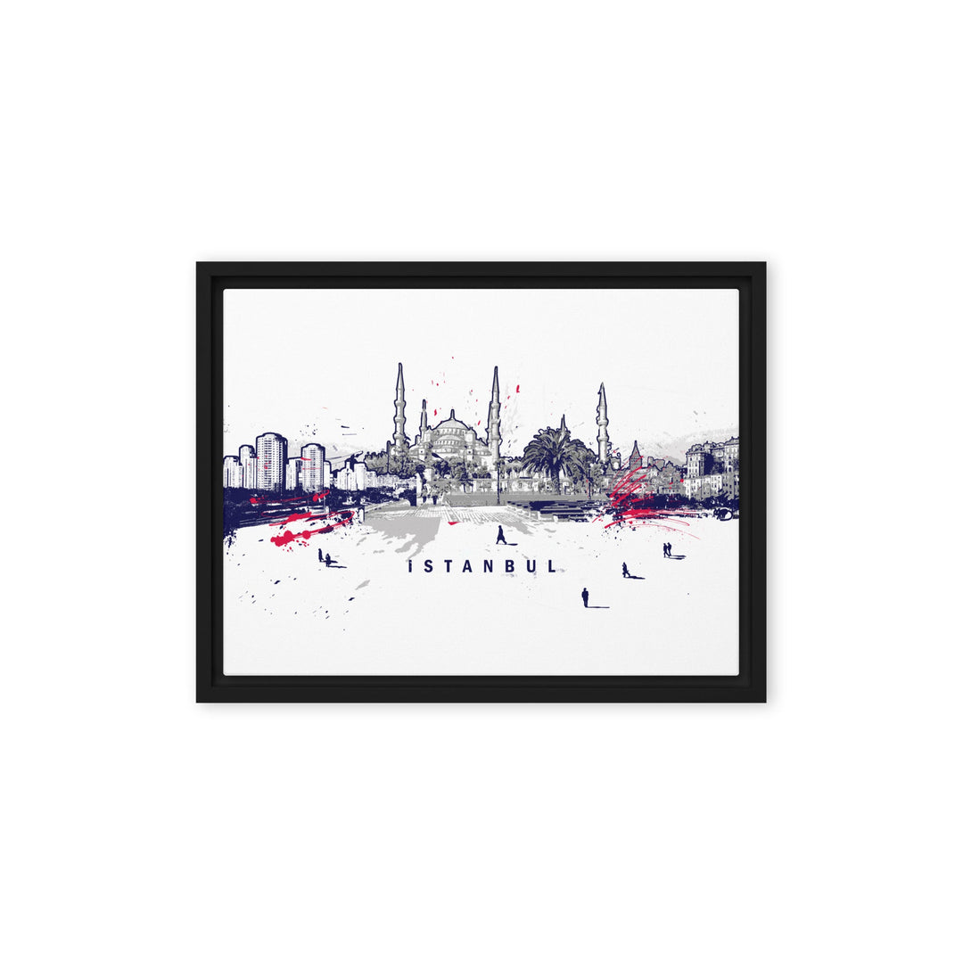 Leinwand - Skyline Istanbul Marko Kurth Schwarz / 31x41 cm (12″×16″) artlia