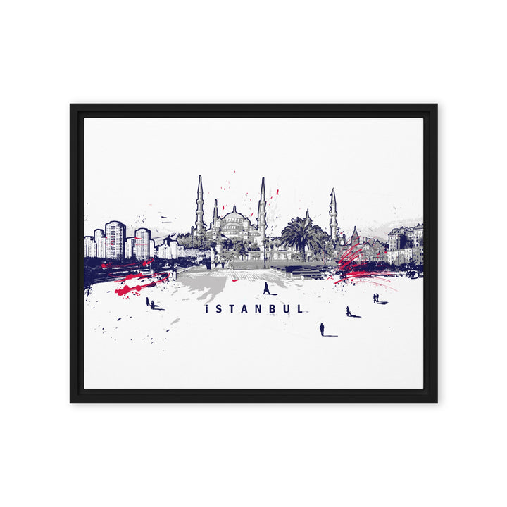 Leinwand - Skyline Istanbul Marko Kurth Schwarz / 41x51 cm (16″×20″) artlia