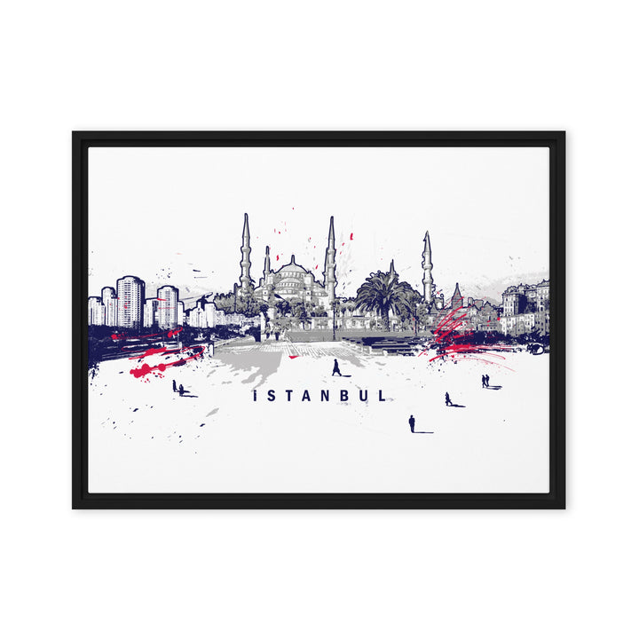 Leinwand - Skyline Istanbul Marko Kurth Schwarz / 46x61 cm (18″×24″) artlia