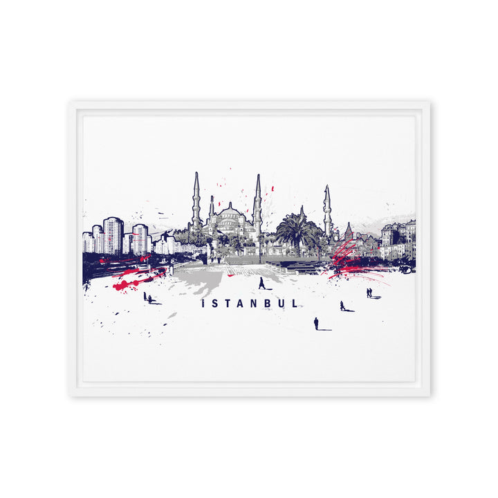 Leinwand - Skyline Istanbul Marko Kurth Weiß / 41x51 cm (16″×20″) artlia