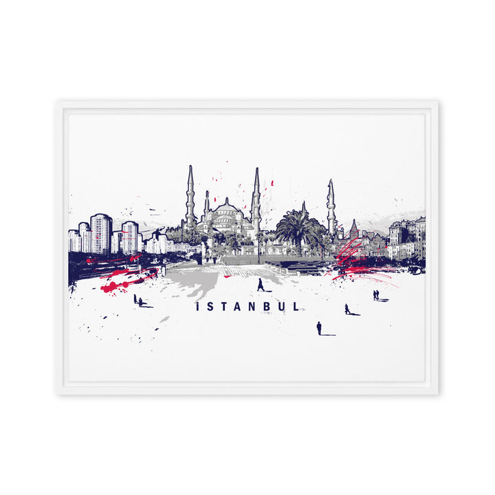 Leinwand - Skyline Istanbul Marko Kurth Weiß / 46x61 cm (18″×24″) artlia
