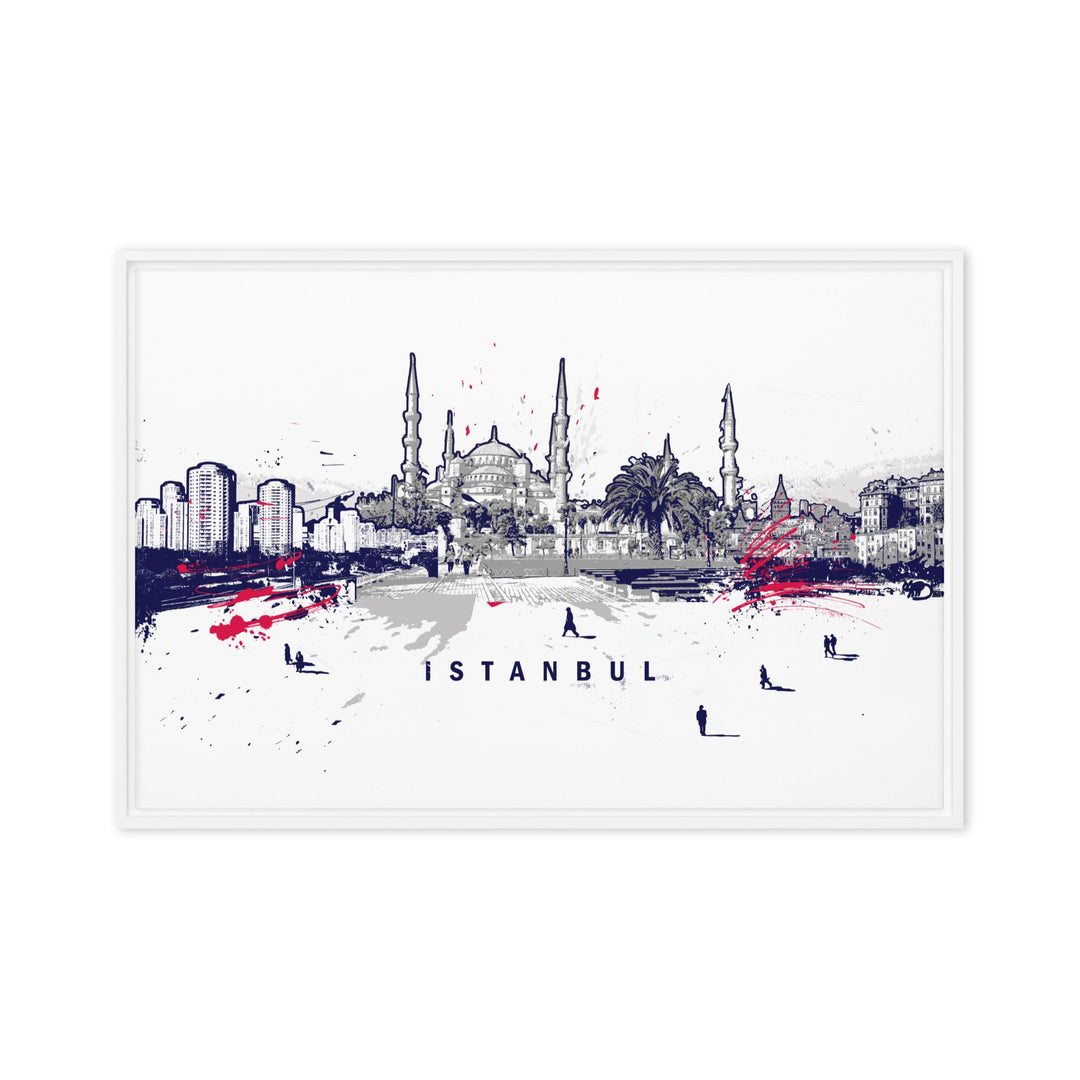 Leinwand - Skyline Istanbul Marko Kurth Weiß / 61x91 cm (24″×36″) artlia