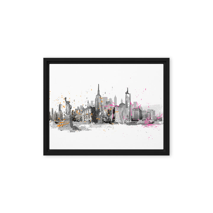 Leinwand - Skyline New York Marko Kurth Schwarz / 31x41 cm (12″×16″) artlia