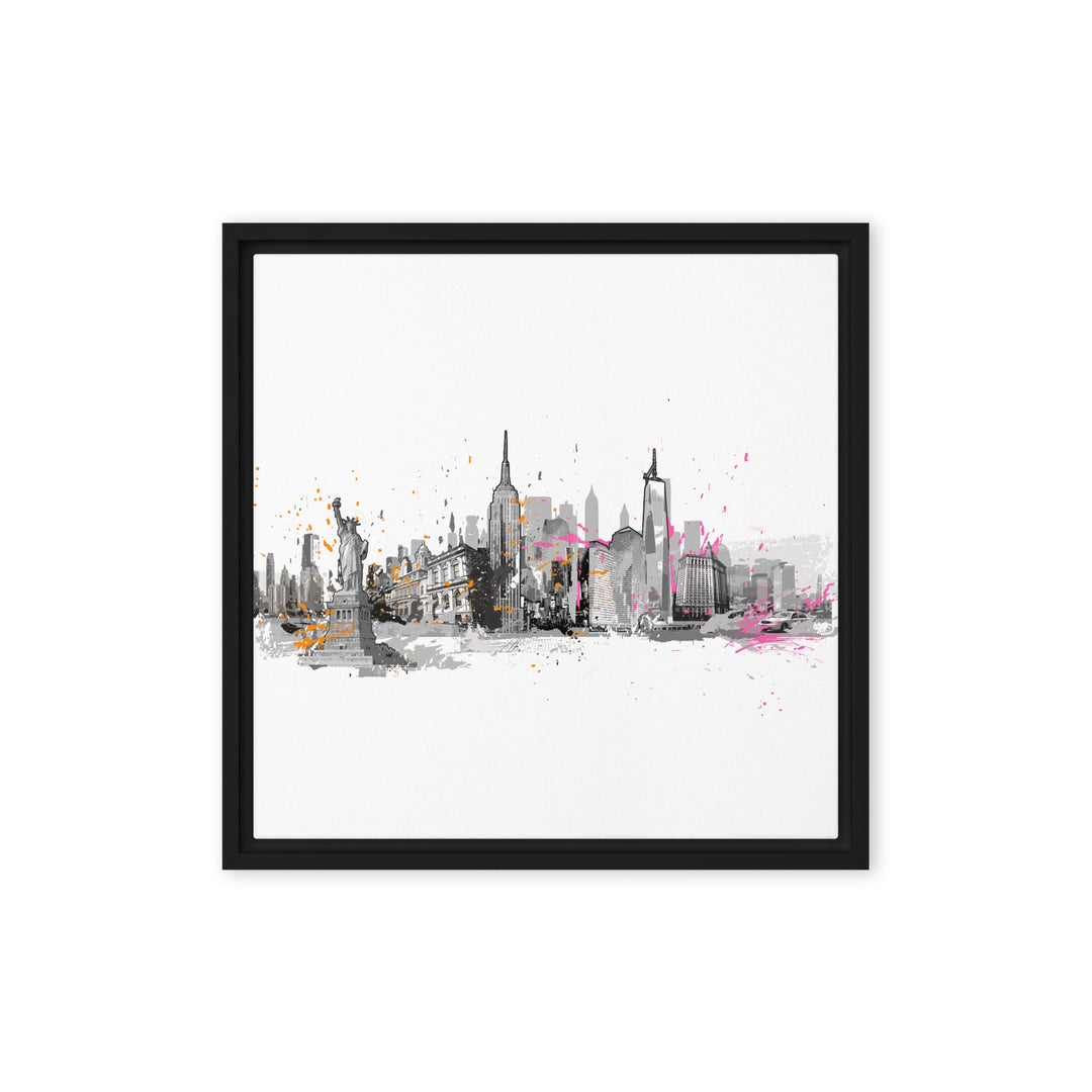 Leinwand - Skyline New York Marko Kurth Schwarz / 41x41 cm (16″×16″) artlia