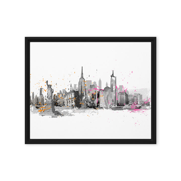 Leinwand - Skyline New York Marko Kurth Schwarz / 41x51 cm (16″×20″) artlia