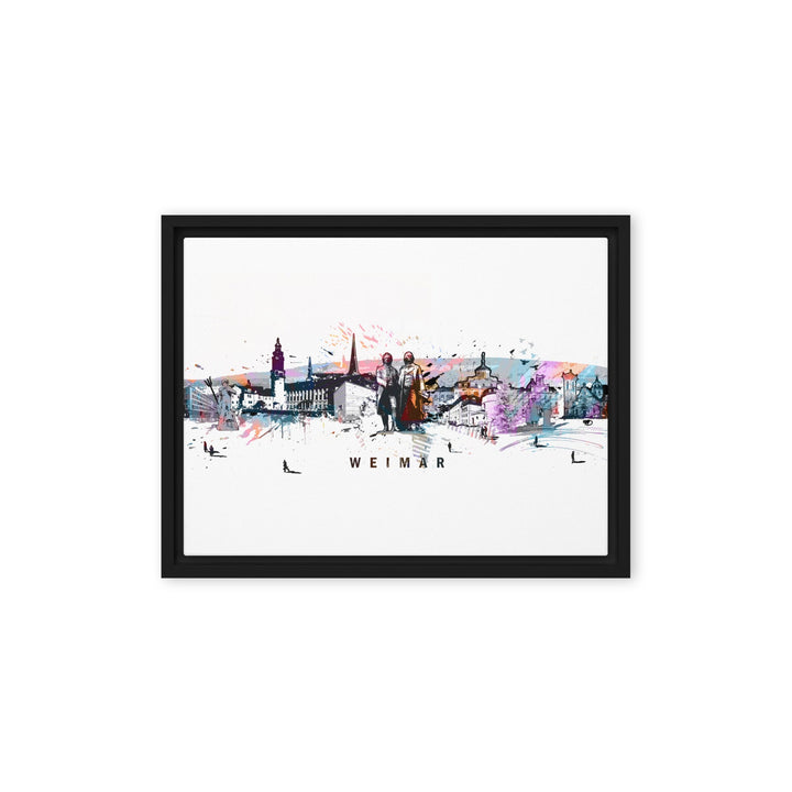 Leinwand - Skyline Weimar Marko Kurth Schwarz / 23 x31 cm (9″×12″) artlia