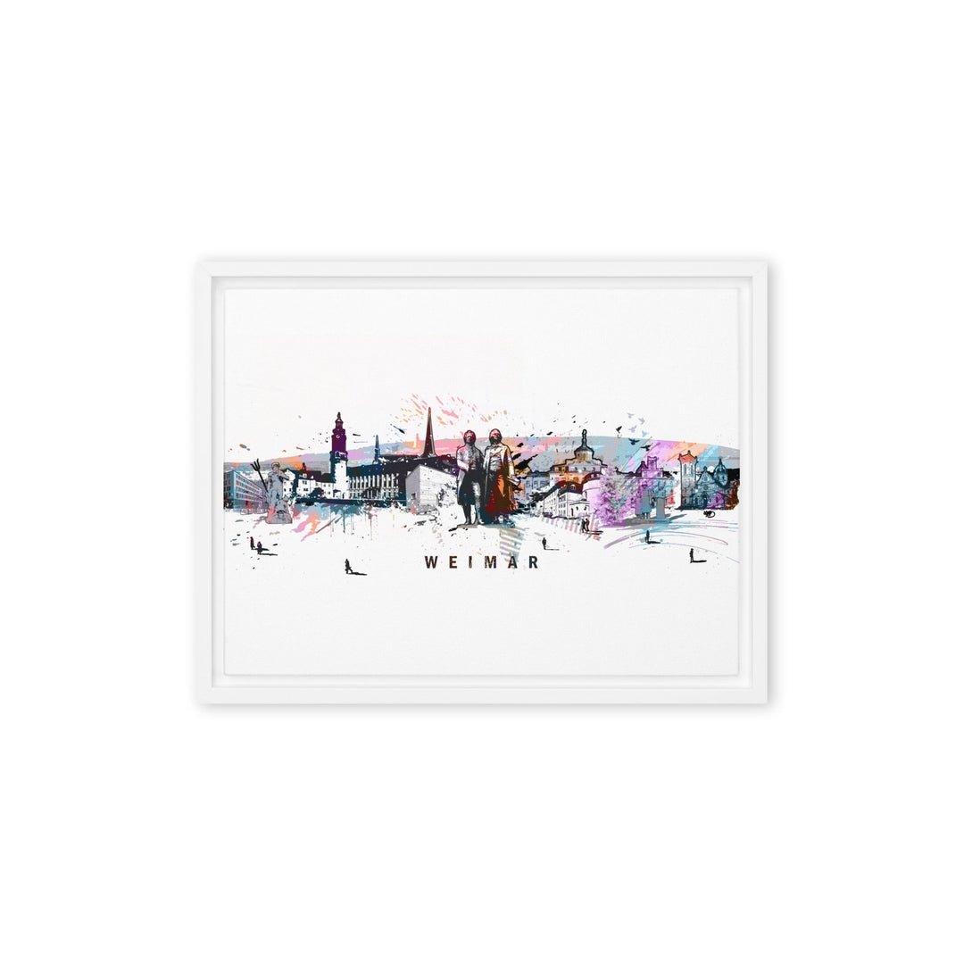 Leinwand - Skyline Weimar Marko Kurth Weiß / 31x41 cm (12″×16″) artlia