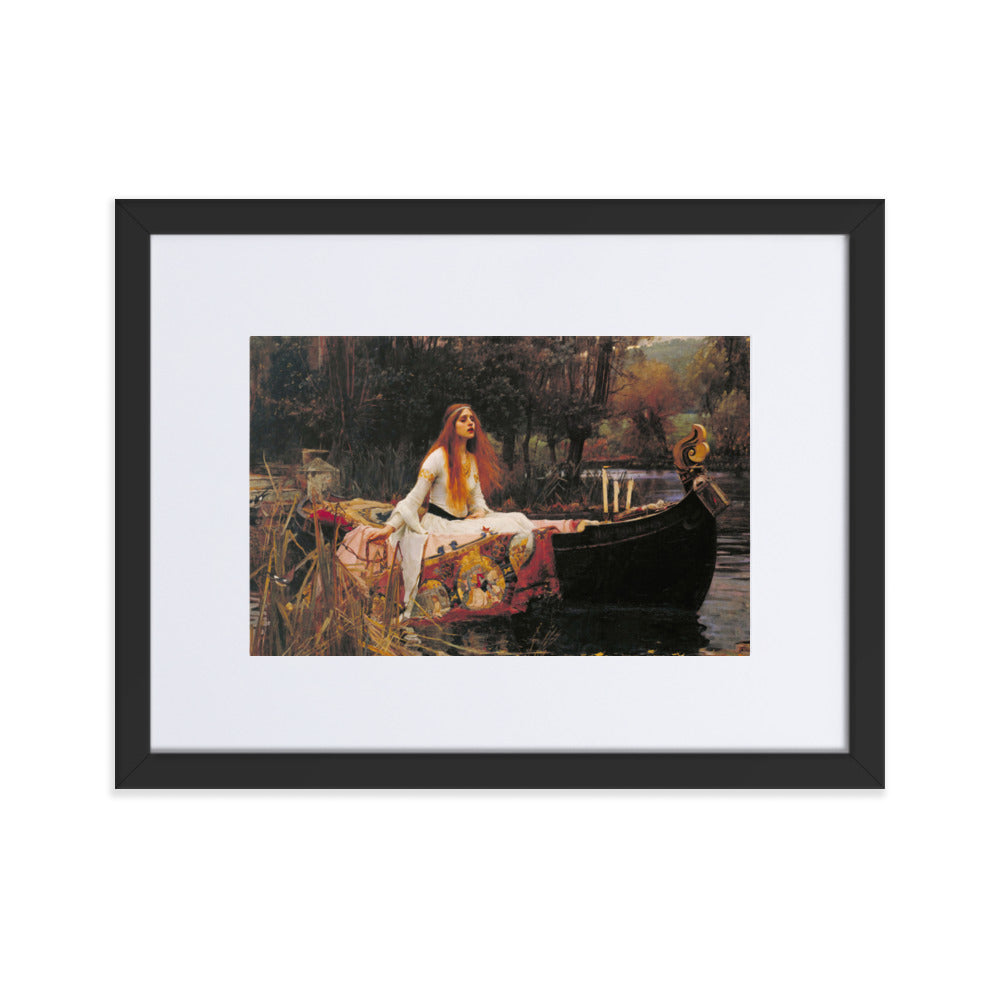 Poster with mat - John William Waterhouse, The Lady of Shalott