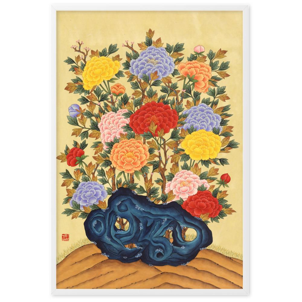 pfingstrosen-poster-im-rahmen-misun-kim-weiss-61x91-cm-artlia-online-art-galeria-36244273725666