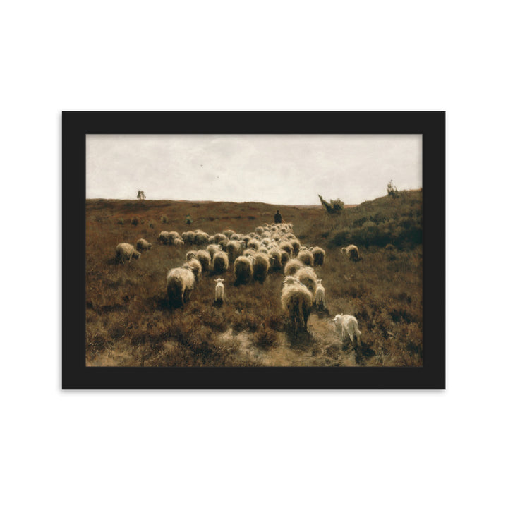 Poster - Anton Mauve, The Return of the Flock, Laren Anton Mauve Schwarz / 21×30 cm artlia