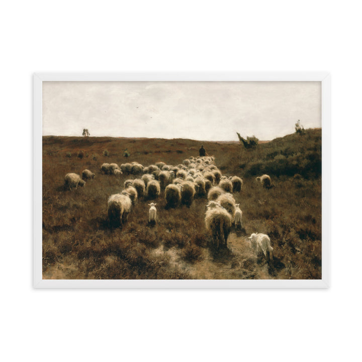 Poster - Anton Mauve, The Return of the Flock, Laren Anton Mauve Weiß / 50×70 cm artlia