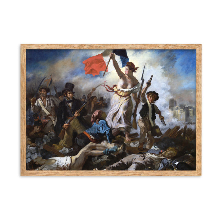Poster - Eugène Delacroix, Die Freiheit führt das Volk Oak / 50×70 cm artlia