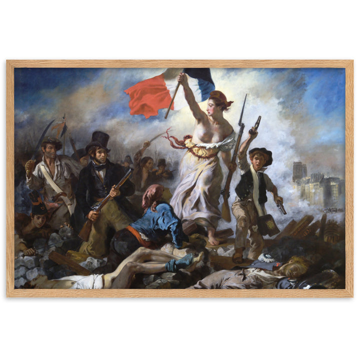 Poster - Eugène Delacroix, Die Freiheit führt das Volk Oak / 61×91 cm artlia
