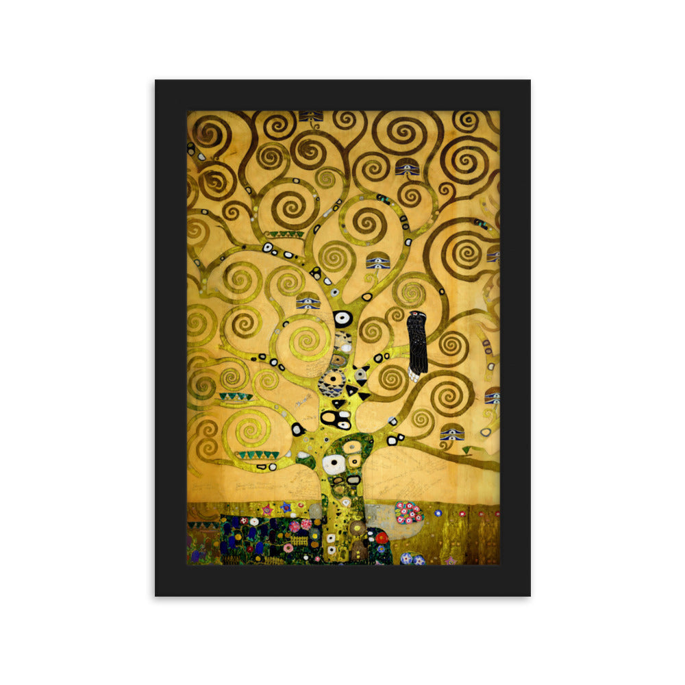 Poster - Gustav Klimt, der Lebensbaum artlia Schwarz / 21×30 cm artlia
