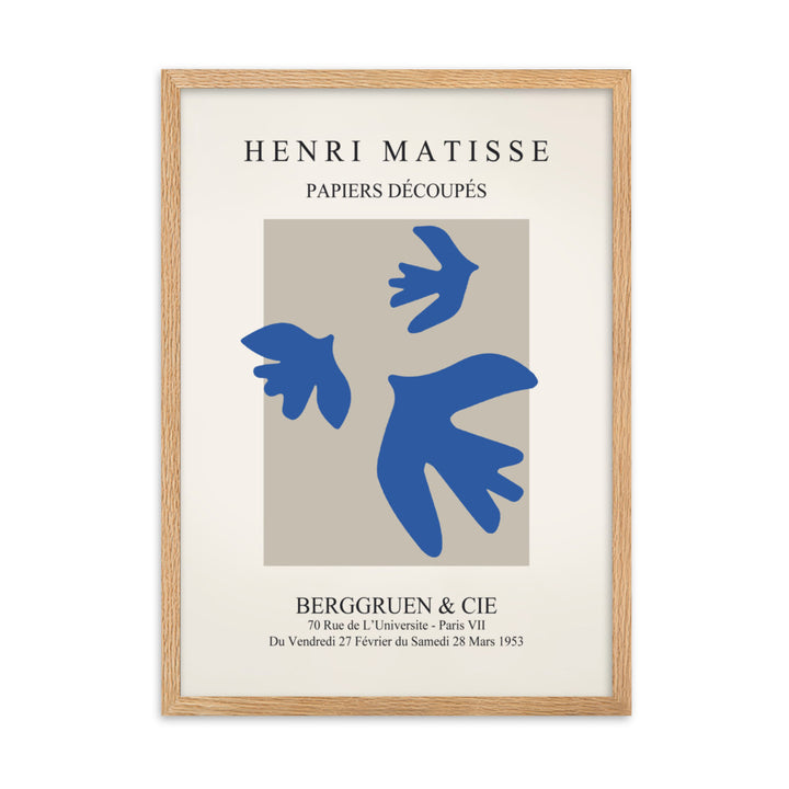 Poster - Henri Matisse, blaue Vögel Henri Matisse Oak / 50×70 cm artlia