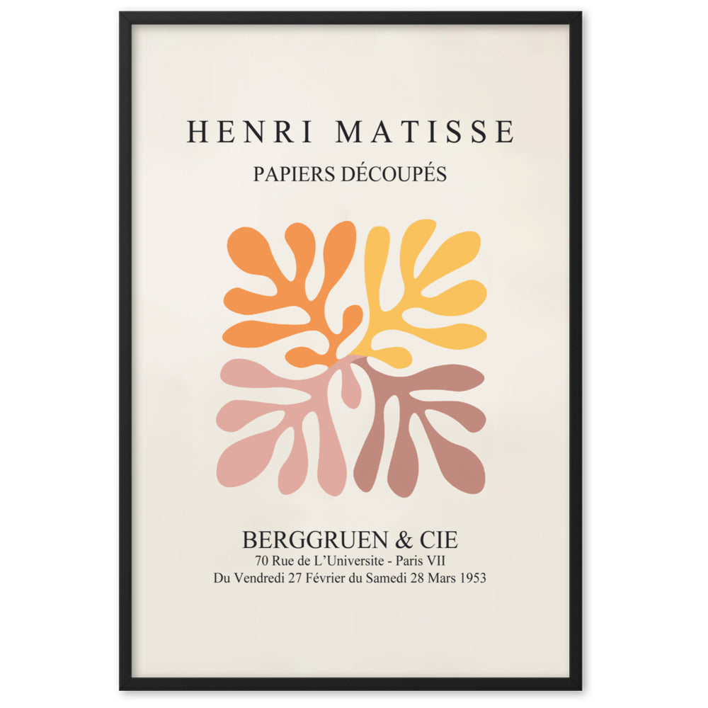 Poster - Henri Matisse, Papier Découpés bunte Blätter Henri Matisse Schwarz / 61×91 cm artlia