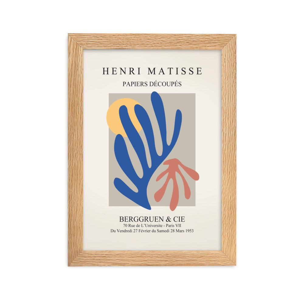 Poster - Henri Matisse, Papier Découpés bunter Garten Henri Matisse Oak / 21×30 cm artlia