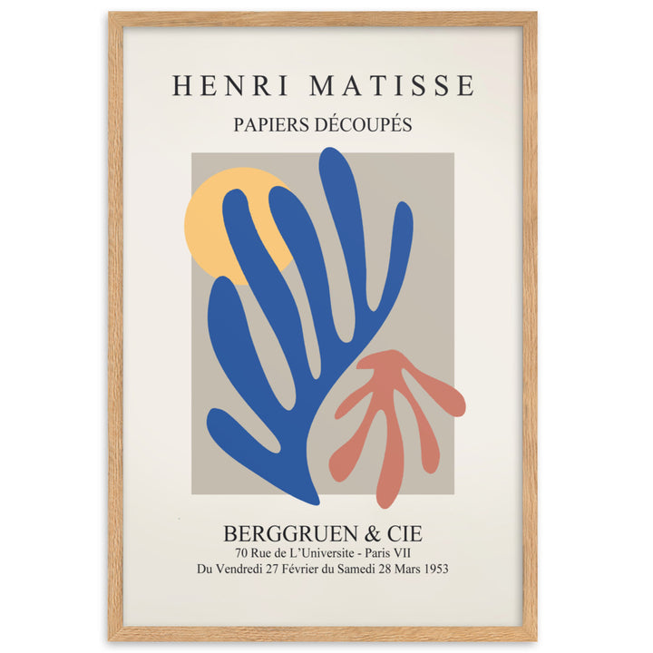 Poster - Henri Matisse, Papier Découpés bunter Garten Henri Matisse Oak / 61×91 cm artlia