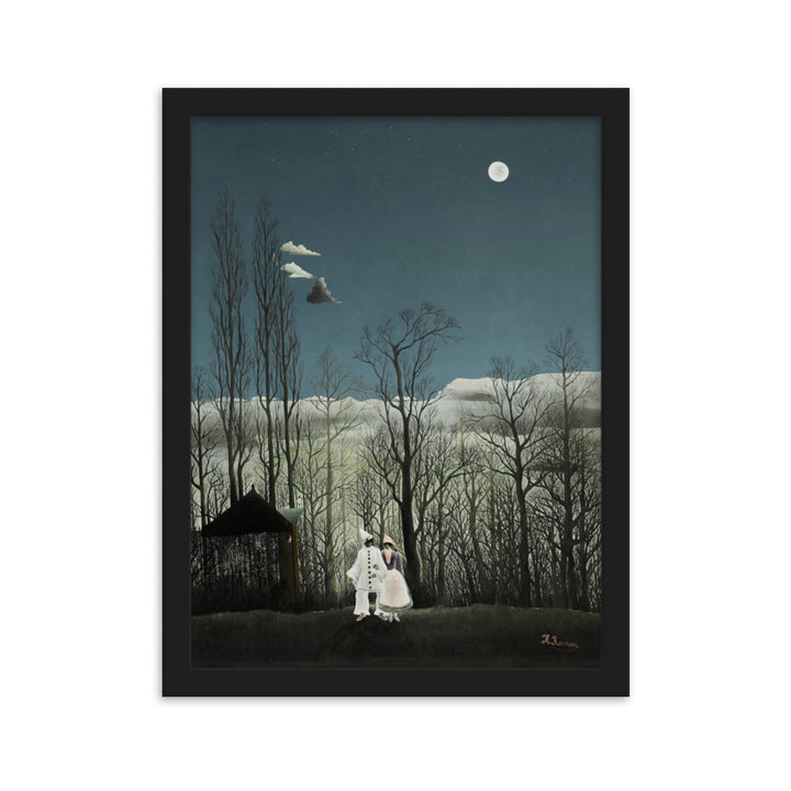 Poster - Henri Rousseau, Karnevalsabend Henri Rousseau Schwarz / 30×40 cm artlia