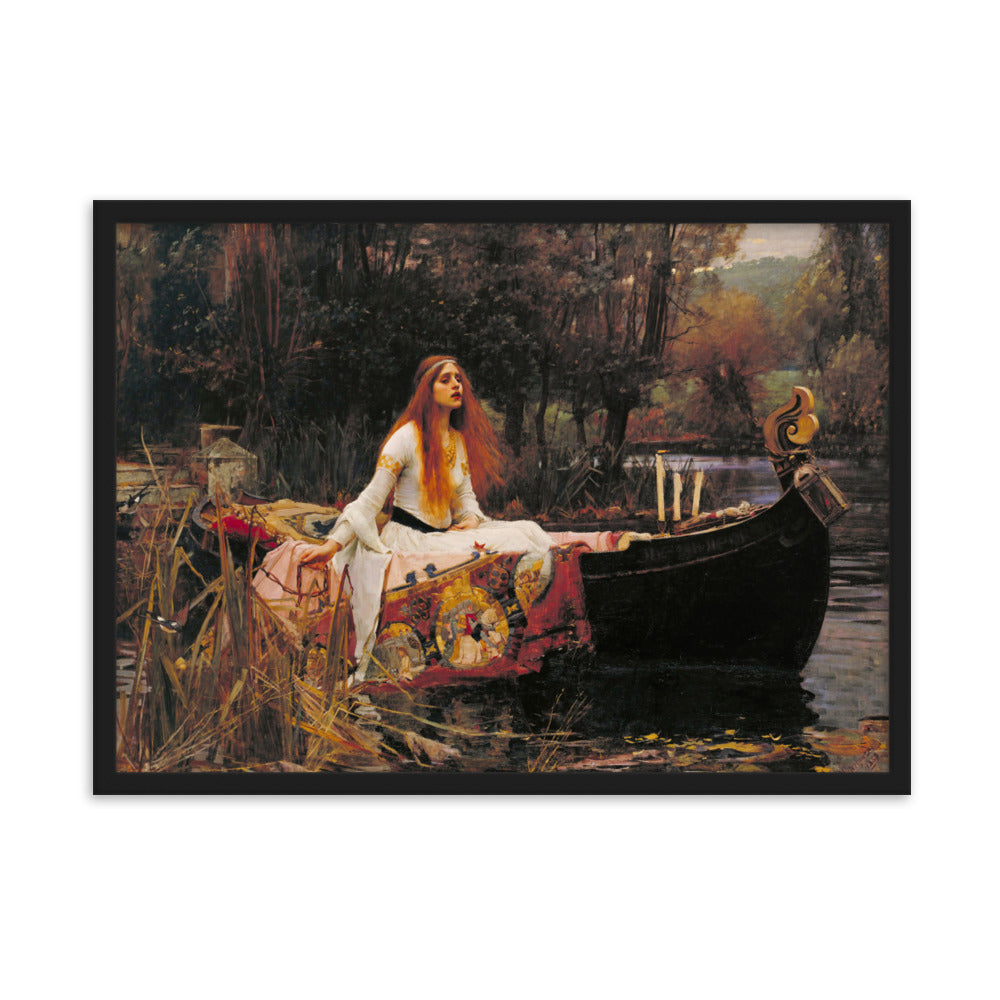 Poster - John William Waterhouse, Die Dame von Shalott John William Waterhouse Schwarz / 50×70 cm artlia