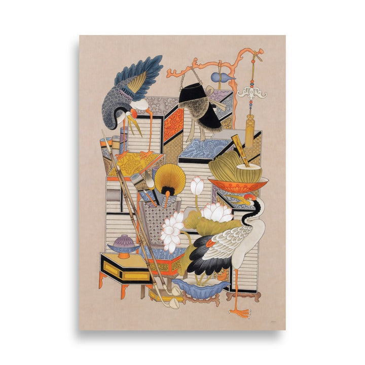 Poster - Sehnsucht nach Wissen mit Kranich