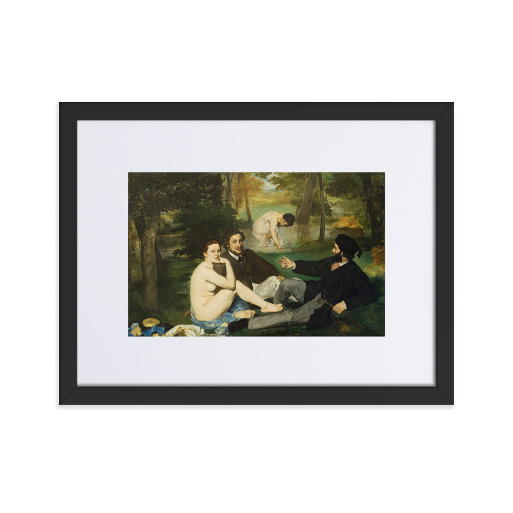 Poster mit Passepartout - Luncheon on the Grass, Edouard Manet Edouard Manet Schwarz / 30×40 cm artlia