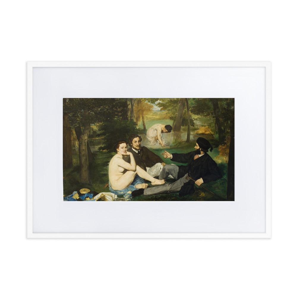 Poster mit Passepartout - Luncheon on the Grass, Edouard Manet Edouard Manet Weiß / 50×70 cm artlia