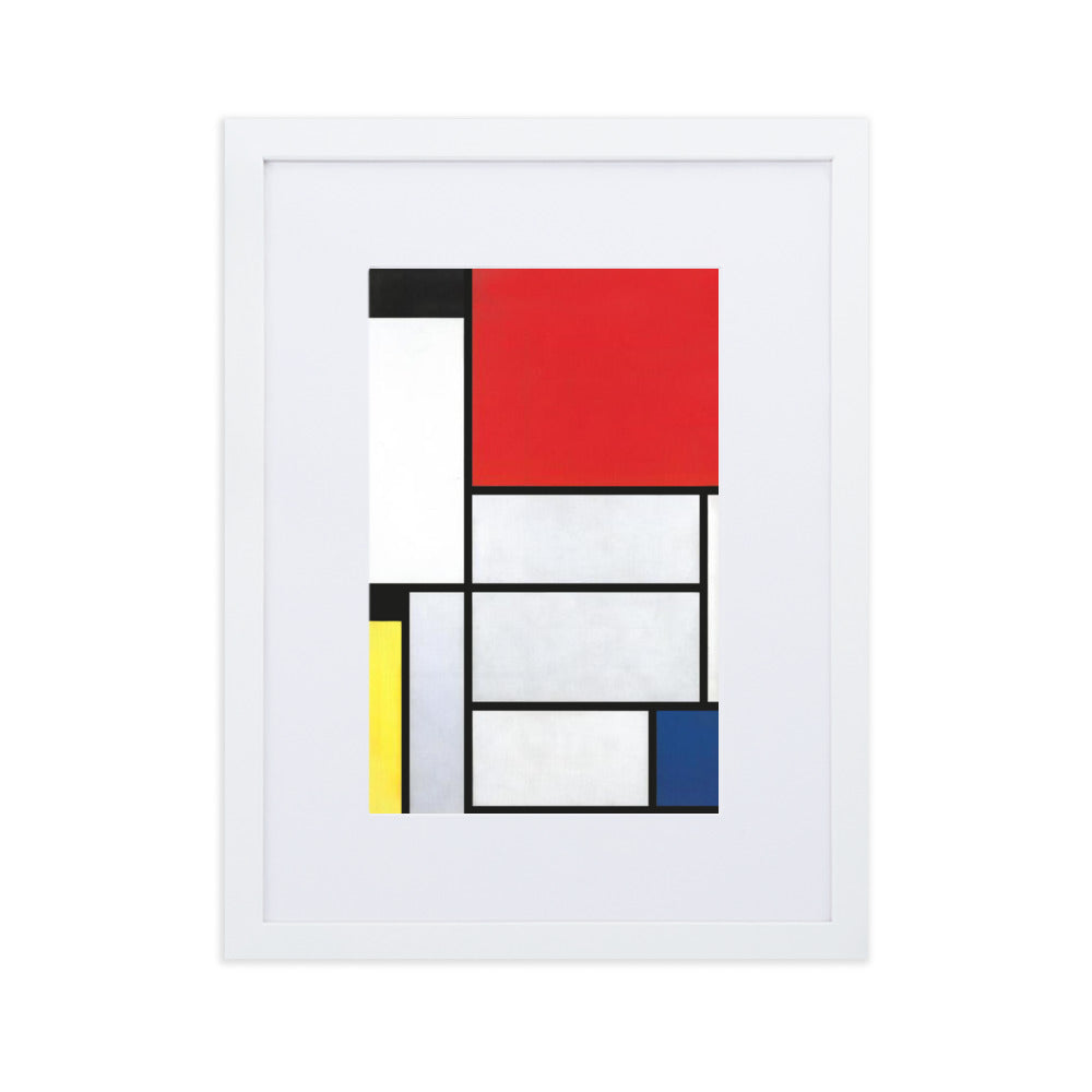 Poster mit Passepartout - Mondrian, Tableau I Piet Mondrian Weiß / 30×40 cm artlia