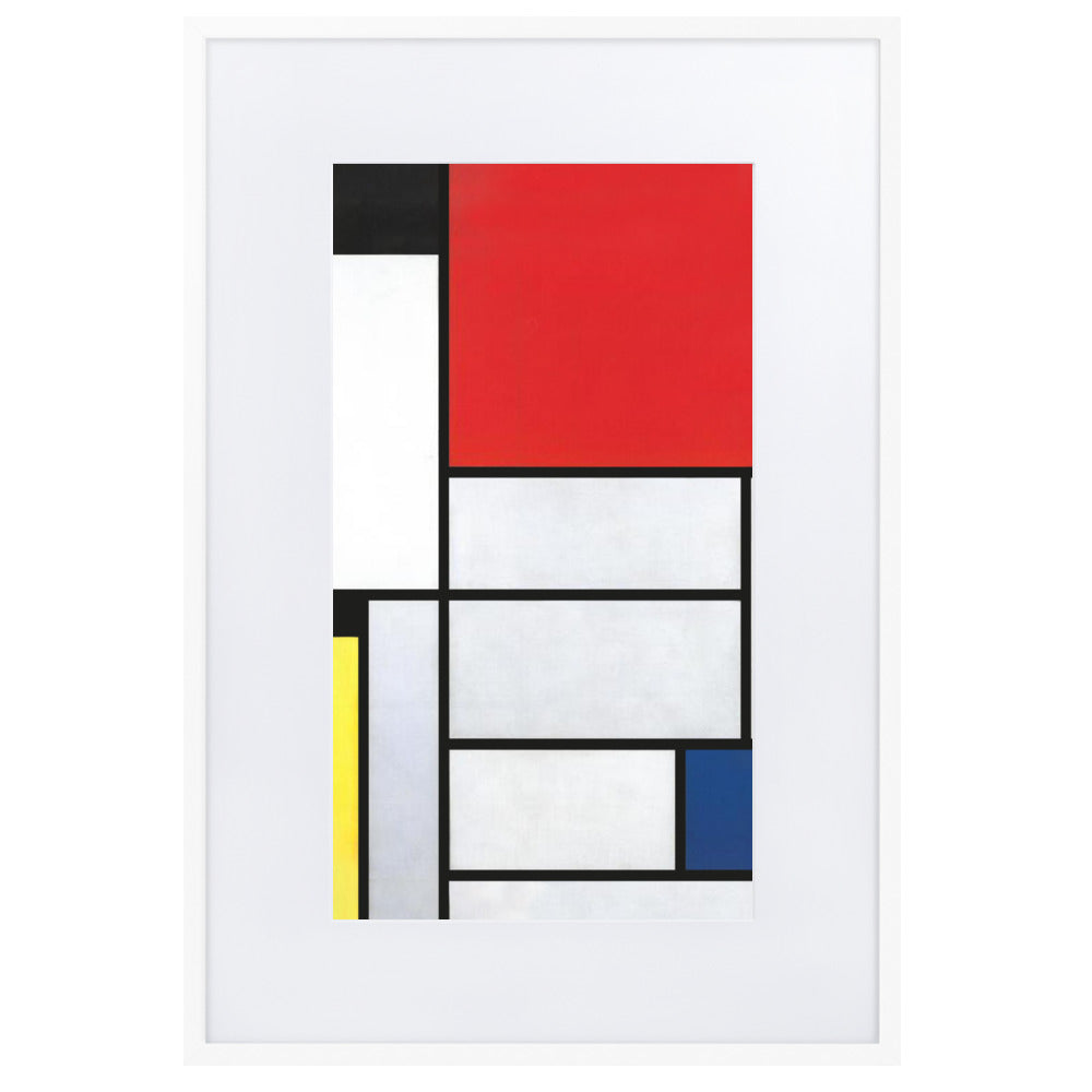 Poster mit Passepartout - Mondrian, Tableau I Piet Mondrian Weiß / 61×91 cm artlia