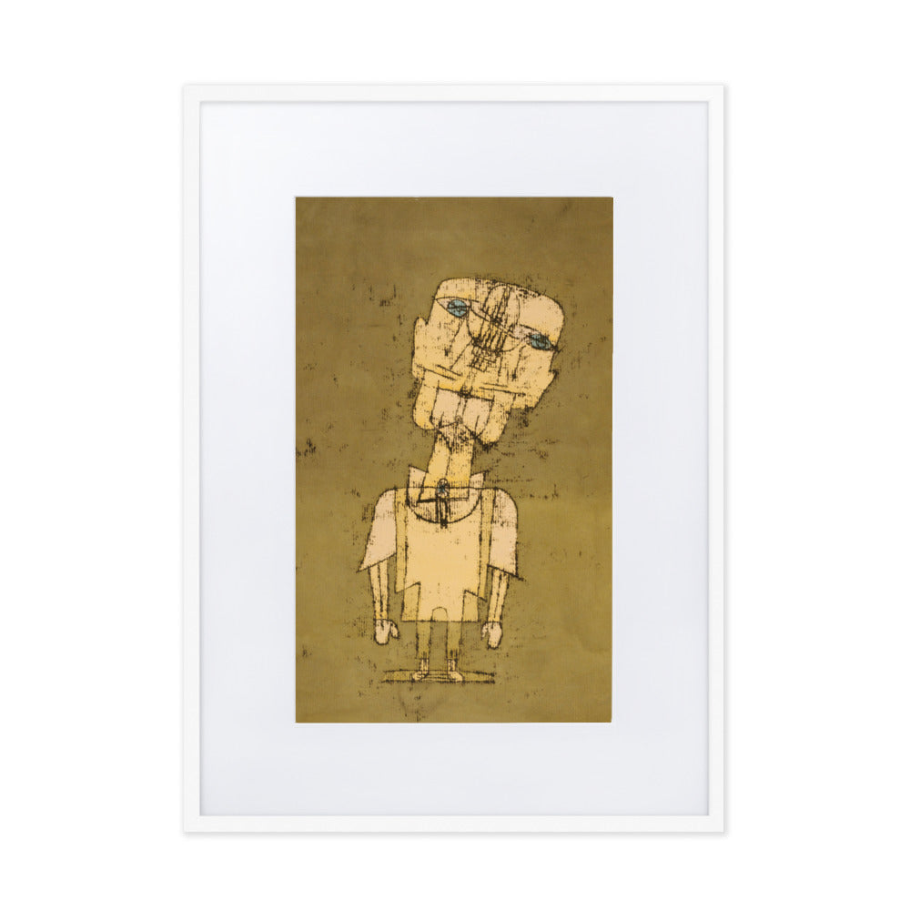 Poster mit Passepartout - Paul Klee, Gespenst eines Genies Ghost of a Genius Paul Klee Weiß / 50×70 cm artlia