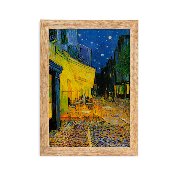 Poster mit Rahmen - Caféterrasse am Abend Vincent van Gogh Oak / 21×30 cm artlia