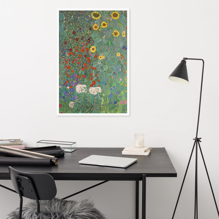 Poster mit Rahmen - Gustav Klimt, Garten mit Sonnenblumen Gustav Klimt artlia