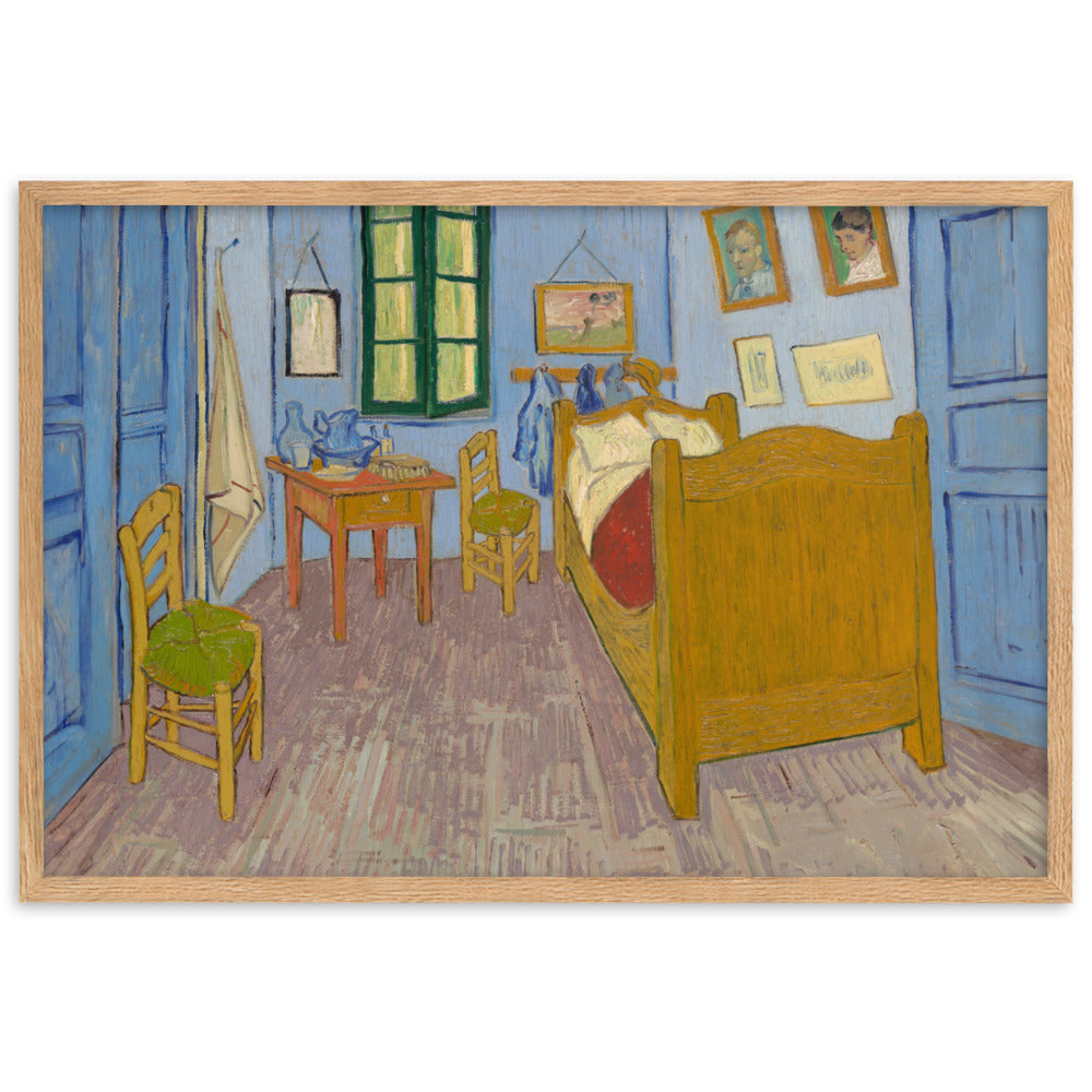 Poster mit Rahmen - Van Gogh, Das Schlafzimmer in Arles Vincent van Gogh Oak / 61×91 cm artlia