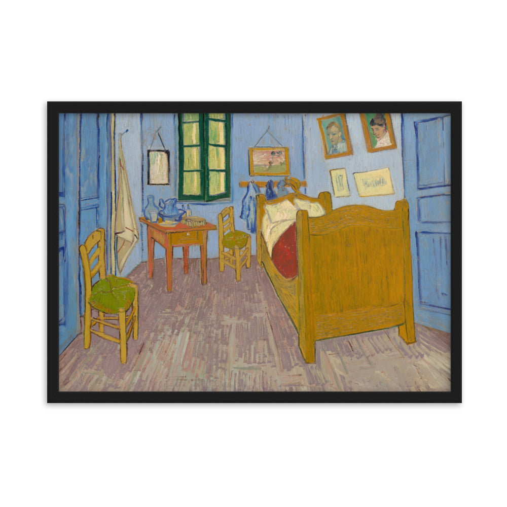 Poster mit Rahmen - Van Gogh, Das Schlafzimmer in Arles Vincent van Gogh Schwarz / 50×70 cm artlia