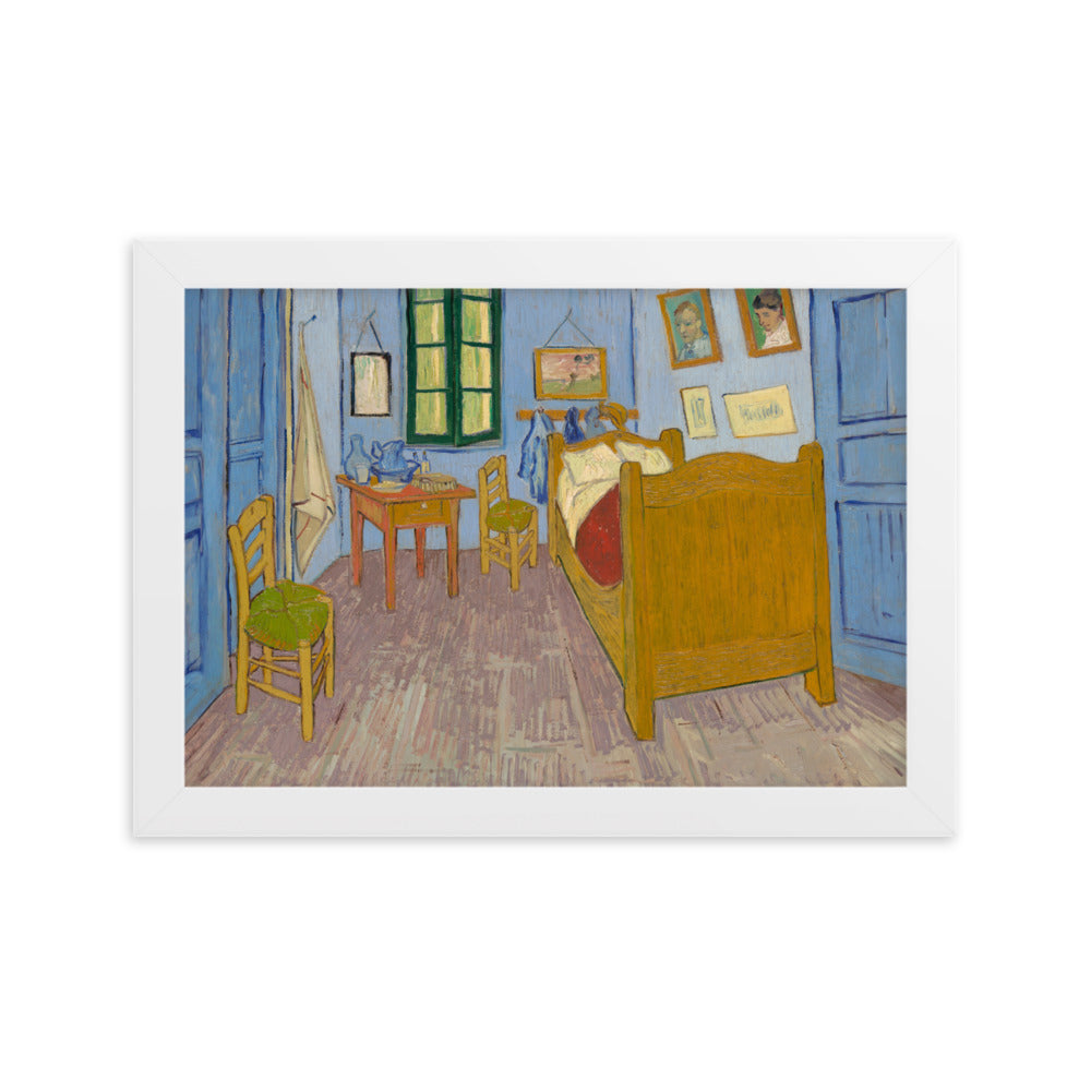 Poster mit Rahmen - Van Gogh, Das Schlafzimmer in Arles Vincent van Gogh Weiß / 21×30 cm artlia