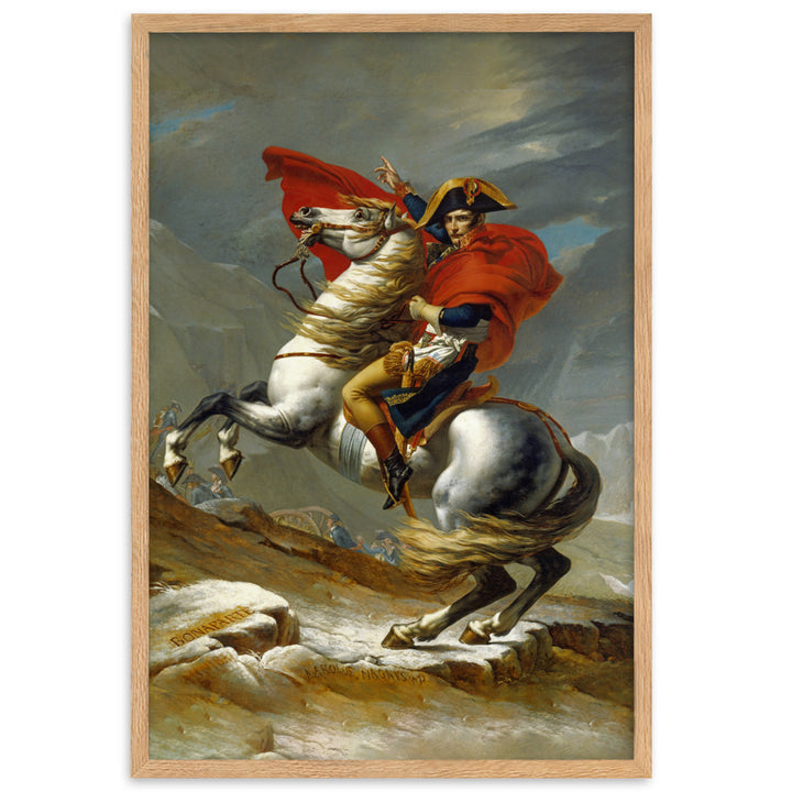 Poster - Napoleon Crossing the Alps Jacques-Louis David Oak / 61×91 cm artlia