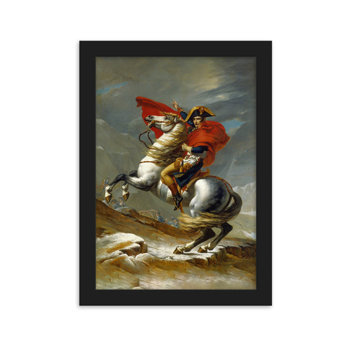 Poster - Napoleon Crossing the Alps Jacques-Louis David Schwarz / 21×30 cm artlia