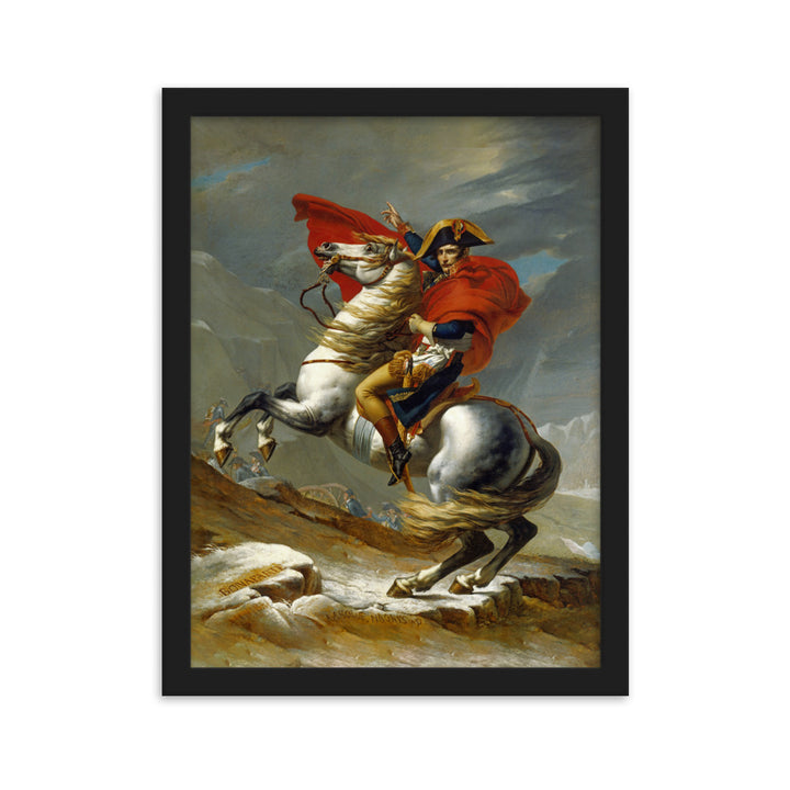 Poster - Napoleon Crossing the Alps Jacques-Louis David Schwarz / 30×40 cm artlia