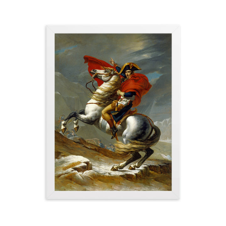 Poster - Napoleon Crossing the Alps Jacques-Louis David Weiß / 30×40 cm artlia