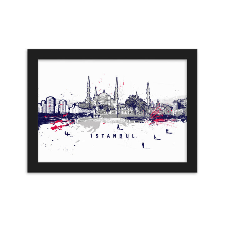 Poster - Skyline Istanbul Marko Kurth Schwarz / 21×30 cm artlia