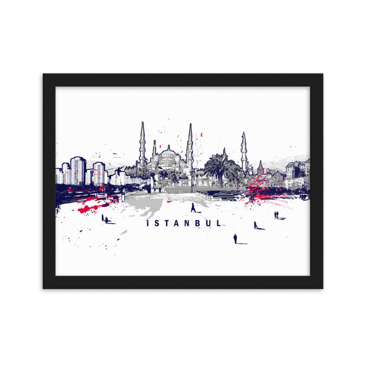 Poster - Skyline Istanbul Marko Kurth Schwarz / 30×40 cm artlia