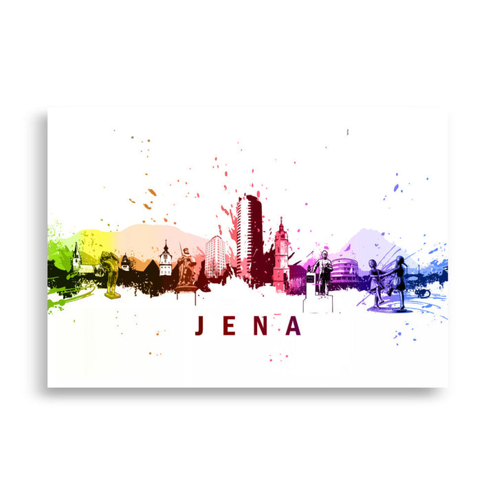 Poster - Skyline Jena Marko Kurth 21×30 cm artlia