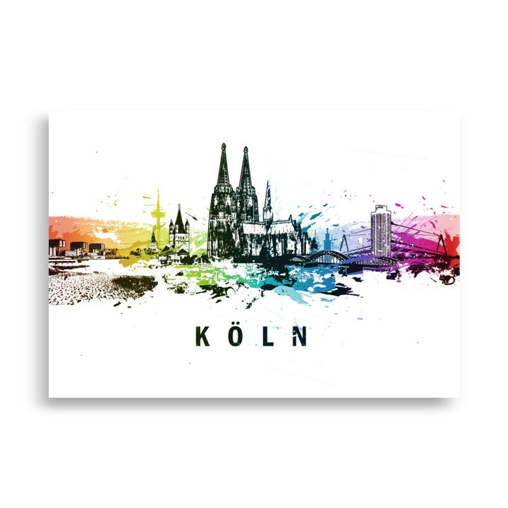 Poster - Skyline Köln Marko Kurth 21×30 cm artlia